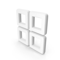 White Grid Menu Symbol PNG & PSD Images