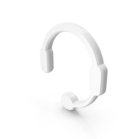 Headphones Symbol White PNG & PSD Images