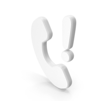 White Missed Call Symbol PNG & PSD Images