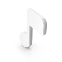 Musical Note Symbol White PNG & PSD Images