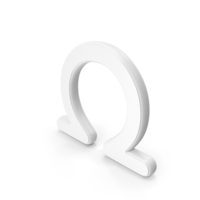 Omega Symbol White PNG & PSD Images