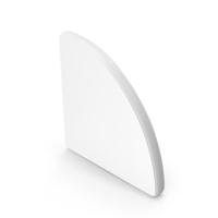 Quarter Shape Symbol White PNG & PSD Images