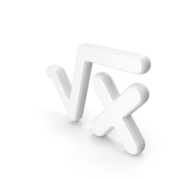 Square Root Symbol White PNG & PSD Images