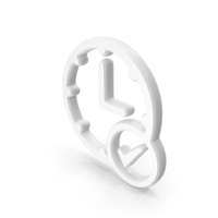 Time Check Symbol White PNG & PSD Images