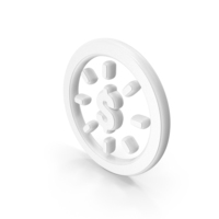 Time is Money Symbol White PNG & PSD Images