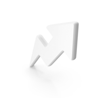 Zigzag Arrow Symbol White PNG & PSD Images