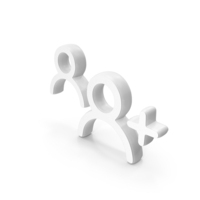 Add Group Symbol White PNG & PSD Images