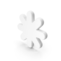 White Asterisk Symbol PNG & PSD Images