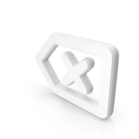White Backspace Symbol PNG & PSD Images
