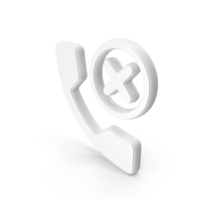 White Cancel Call Symbol PNG & PSD Images