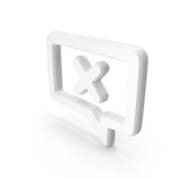 White Chat Error Symbol PNG & PSD Images