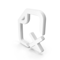 White Delete File Symbol PNG & PSD Images