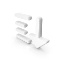 White Descending Order Symbol PNG & PSD Images