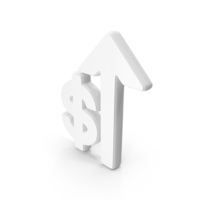 White Dollar Rate Increase Symbol PNG & PSD Images