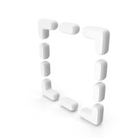 White Dotted Square Symbol PNG & PSD Images
