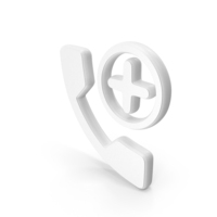 White Emergency Call Symbol PNG & PSD Images