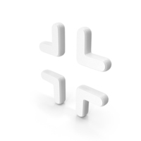 Exit Full Screen Symbol White PNG & PSD Images