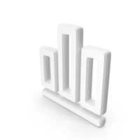 White Graph Analytics Symbol PNG & PSD Images