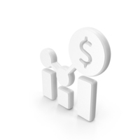 White Increased Revenue Symbol PNG & PSD Images