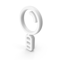 White Magnifying Glass Symbol PNG & PSD Images