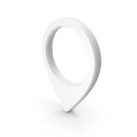 White Map Marker Symbol PNG & PSD Images