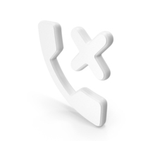 White Missed Call Symbol PNG & PSD Images
