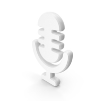 White Podcast Symbol PNG & PSD Images