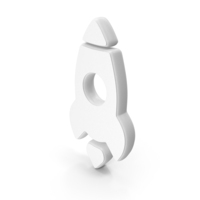 White Rocket Symbol PNG & PSD Images