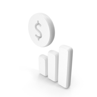 Sales Earning Growth Symbol White PNG & PSD Images