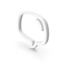 White Speech Bubble Symbol PNG & PSD Images