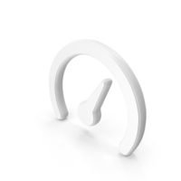 White Speedometer Symbol PNG & PSD Images