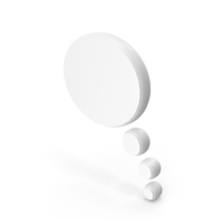Thought Bubble Symbol White PNG & PSD Images