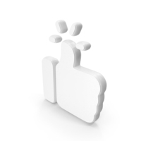 White Thumbs Up Symbol PNG & PSD Images