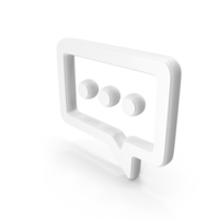 White Typing Message Symbol PNG & PSD Images