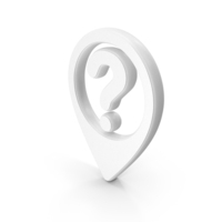 White Unknown Location Pointer Symbol PNG & PSD Images