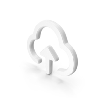 White Upload To Cloud Symbol PNG & PSD Images