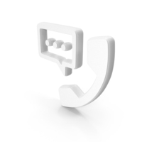 White Voice Mail Symbol PNG & PSD Images