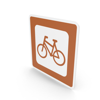 Norwegian Sign Bicycle Trail PNG & PSD Images