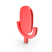 Metallic Red Microphone Icon PNG & PSD Images
