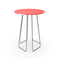 Metalic Red Bistro Table PNG & PSD Images