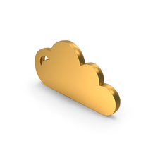Cloud Icon Gold PNG & PSD Images