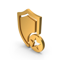 Gold Shield Important Icon PNG & PSD Images