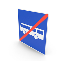 Norwegian Sign End of Bus Lane PNG & PSD Images