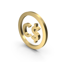 CANADIAN DOLLAR ICON GOLD PNG & PSD Images
