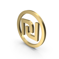 ISRAELI SHEKEL ICON GOLD PNG & PSD Images