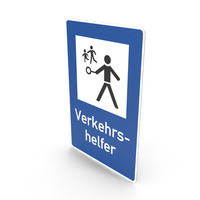 German Pedestrian Crossing Patrol Sign PNG & PSD Images