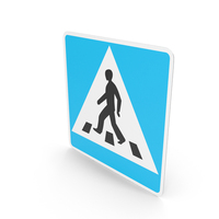 Estonian Pedestrian Crossing Sign PNG & PSD Images