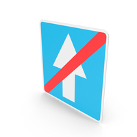 Estonian Sign End Of One Way Road PNG & PSD Images