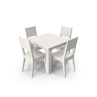 Dinning Table Set with 4 Seating Arrangement PNG & PSD Images