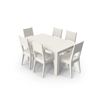 Dinning Table Set with 6 Seating Arrangement PNG & PSD Images